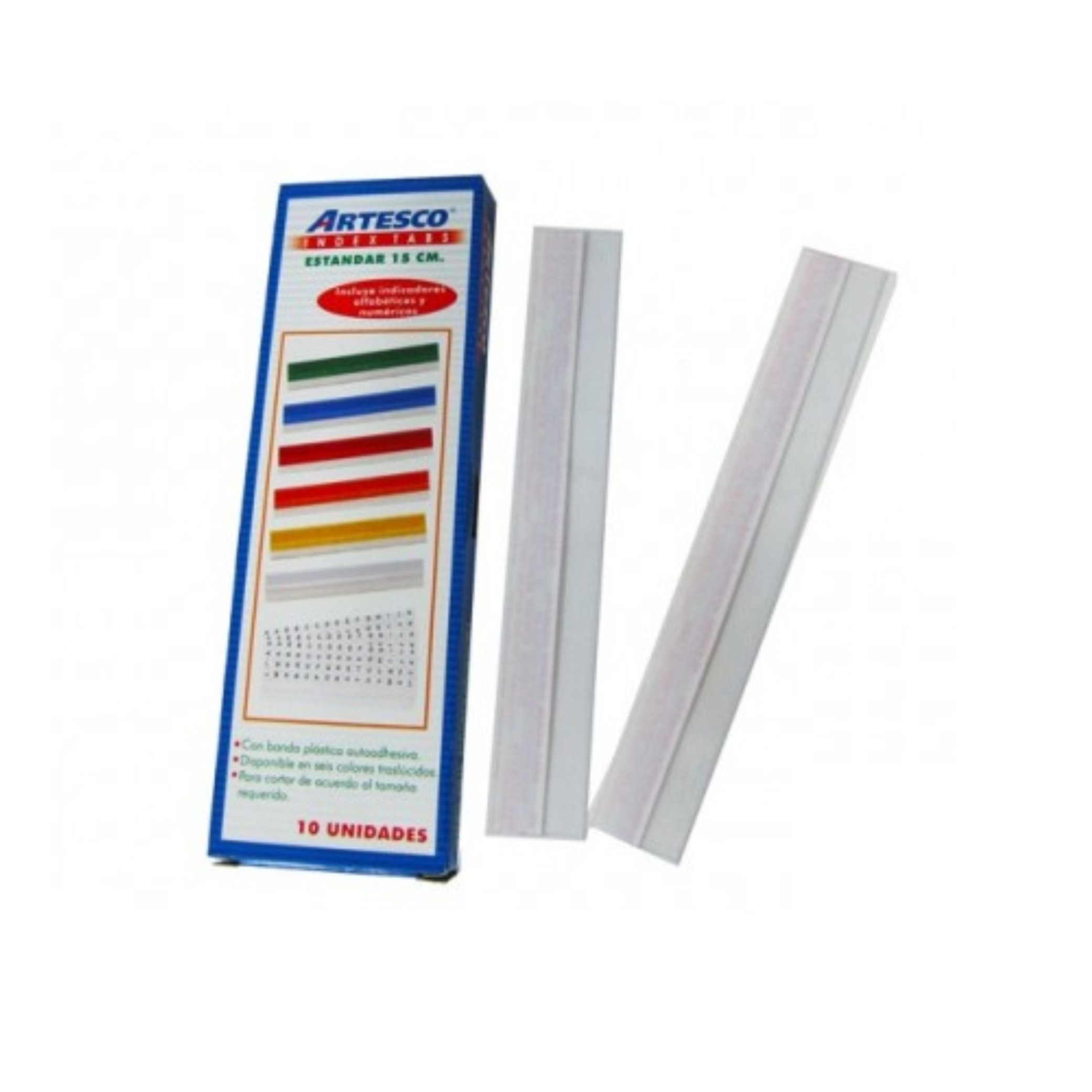 INDEX TABS TRANSPARENTE CAJA X 10 UNIDADES ARTESCO N.D. Latina Import